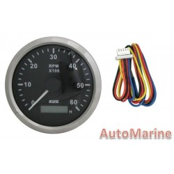 Tachometer 6000rpm - Inboard Motor - 12/24V