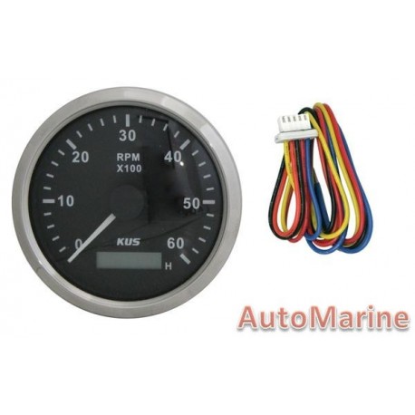 Tachometer 6000rpm - Inboard Motor - 12/24V