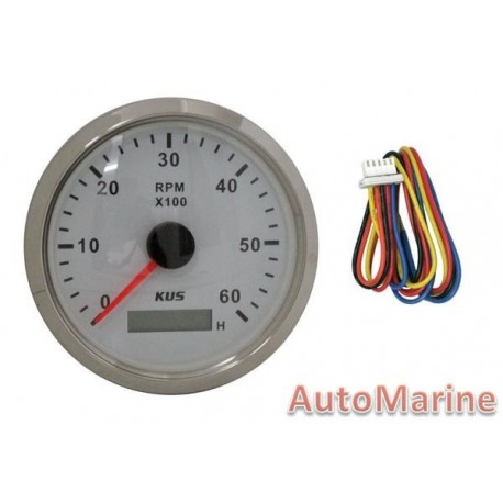 Tachometer 6000rpm - Inboard Motor - 12/24V