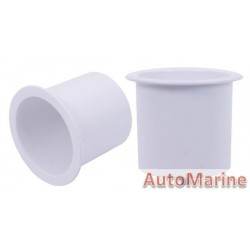 Plastic Cup Holder - 74mm - White