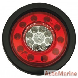 Round LED Red Trailer Lamp with Indicator