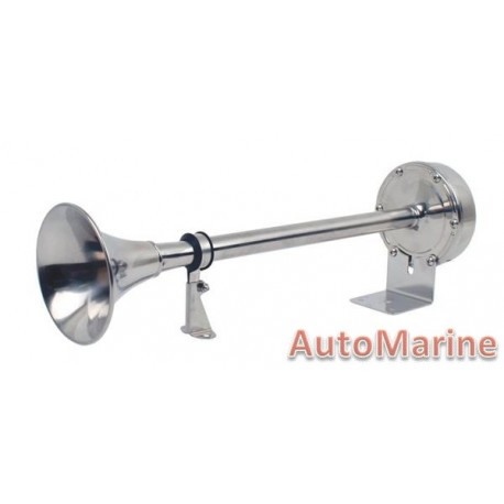 Marine Horn Trumpet - 12V Electric - Stainless Steel