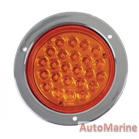 Round LED Amber Trailer Lamp 12 Volt