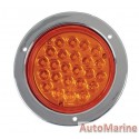 Round LED Amber Trailer Lamp 24 Volt