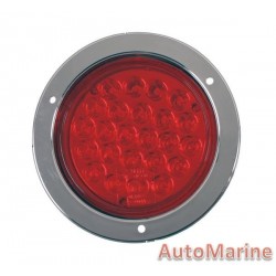 Round LED Red Trailer Lamp 24 Volt