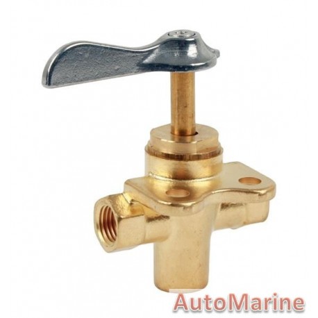 Seachoice 3-Way Fuel Tank Selector Valve – 3/8" Thread – 20761 – Switch Between Two Tanks, One Engine