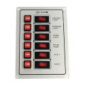 Switch Panel - 6 Switch with Fuse - Silver