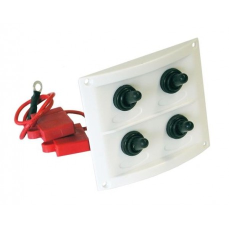 Switch Panel Waterproof White Plastic