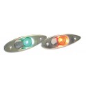 Red + Green Flush Mount Side Lights