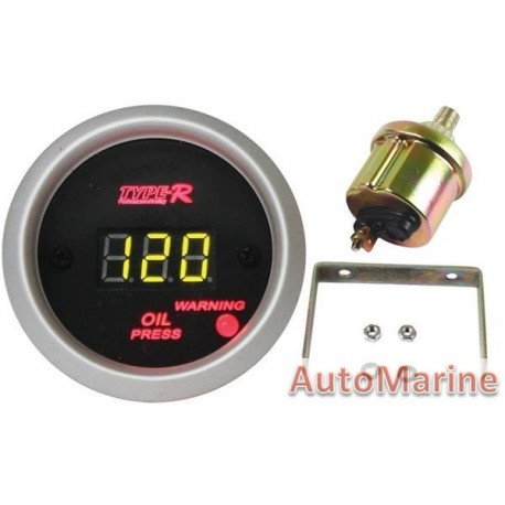 52mm Oil Pressure Gauge - Digital