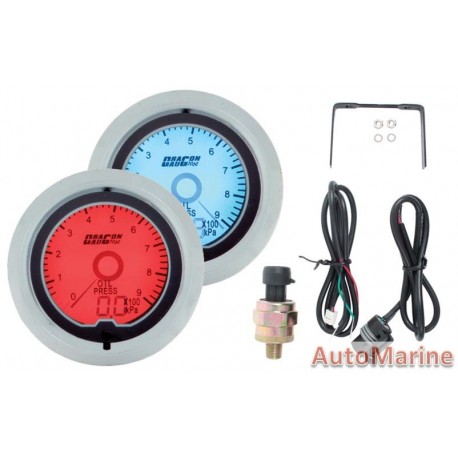 52mm Oil Pressure Gauge - LCD