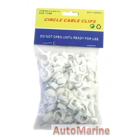 Round Cable Clips - 10mm