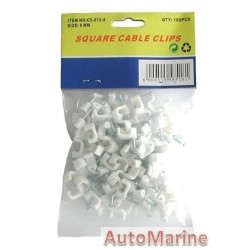 Square Cable Clips - 8mm