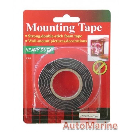 Double Sided Tape 2mm x 20mm x 1 Meter