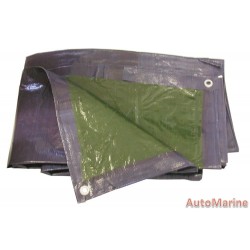 Polyeurathane Tarpaulin Green Blue 3m x 5m