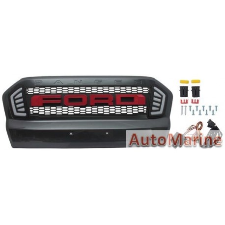 Grille with Bumper Lip for Ford Ranger 2015 Onward