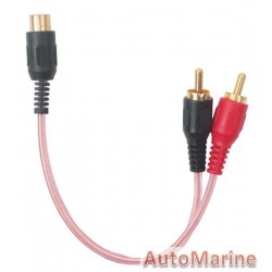 RCA Cable Clear Pink 2 Male 1 Female