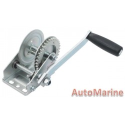 900LB Hand Winch - Zinc Finish - Brake