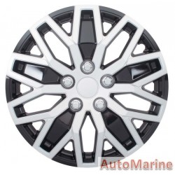 16" Silver / Ice Black Wheel Cover Set