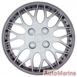 15" Gun Metal / Silver Wheel Cover Set