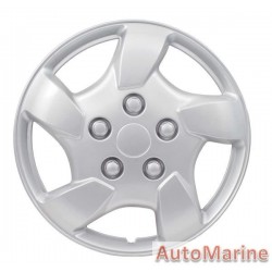 14" Silver / Charcoal Wheel Cover Set