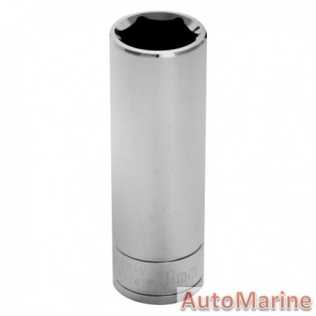 Tube Socket - 1/2" Drive - 6 Point - 18mm