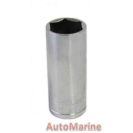 Tube Socket - 1/2" Drive - 6 Point - 24mm