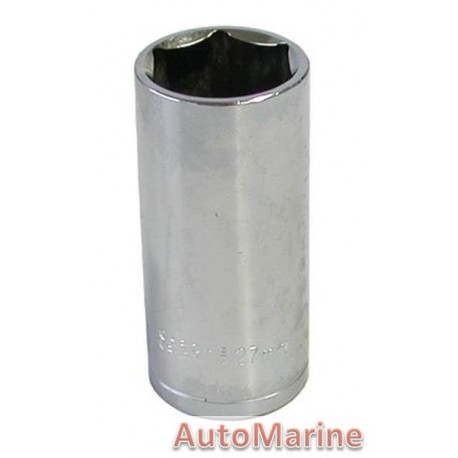 Tube Socket - 1/2" Drive - 6 Point - 27mm