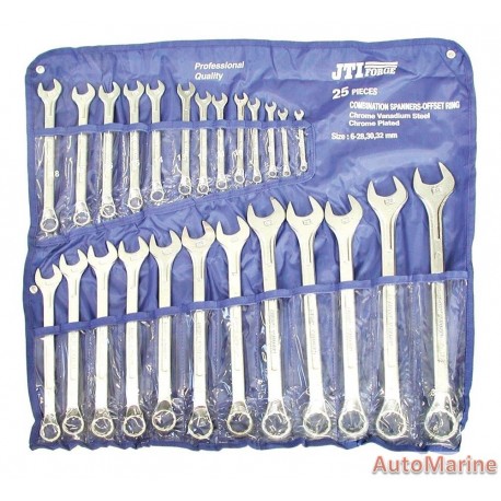 Offset Combination Spanner Set - 25 Piece