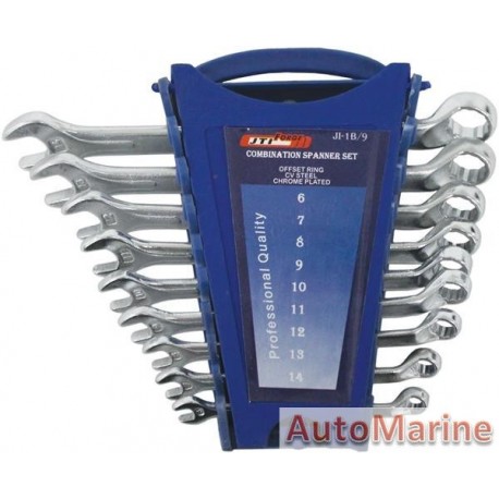 Offset Combination Spanner Set - 9 Piece