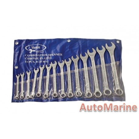 Combination Spanner Set - 14 Piece