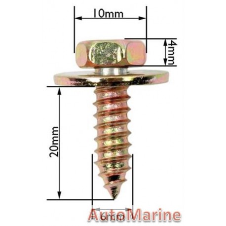 Panel Screws - Window Washer - 6mm - 100 Pieces