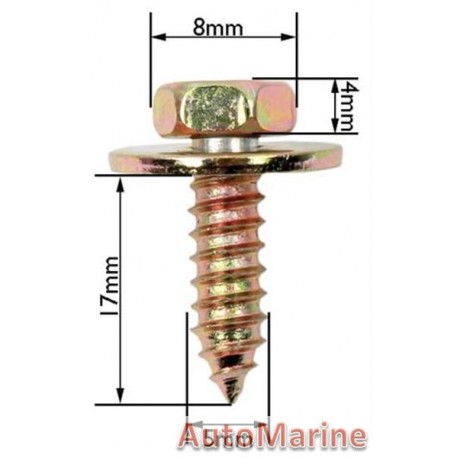 Panel Screws - Window Washer - 5mm - 100 Pieces