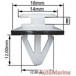 Panel Clips - Door - 12mm - 10 Pieces