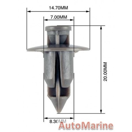 Panel Clips - 7 to 8.3mm - 50 Pieces