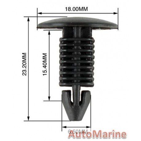 Panel Clips - 6.5mm - 10 Pieces