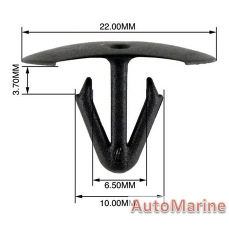 Panel Clips - 6.5 to 10mm - 50 Pieces