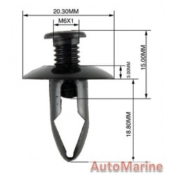 Panel Clips - 6 to 8mm - 10 Pieces