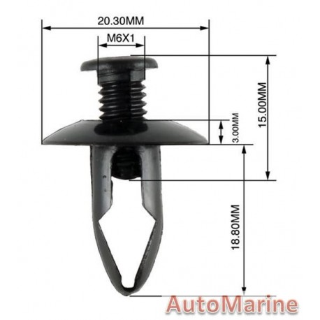 Panel Clips - 6 to 8mm - 10 Pieces