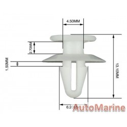 Panel Clips - 4.5 to 6.2mm (10 Pieces)