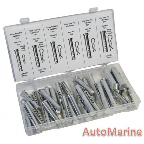 Assorted Clevis and Cotter Pin Set (56 Pieces)