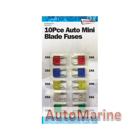 10 Piece Mini Fuse Set