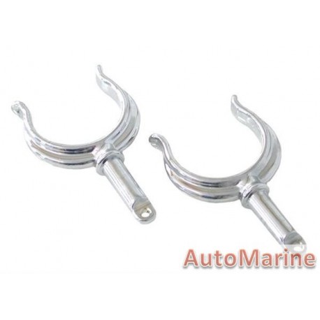 Chrome Plated Oarlock Set - 2 Piece