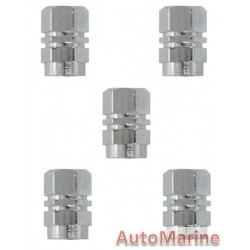 Valve Caps - Silver - 5 Piece