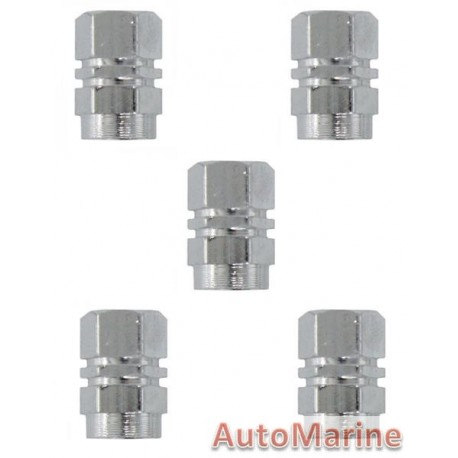 Valve Caps - Silver - 5 Piece