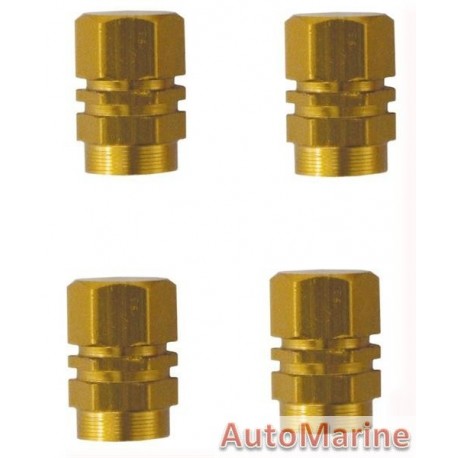 Valve Caps - Gold - 4 Piece