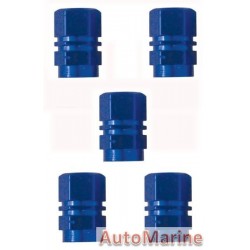 Valve Caps - Blue - 5 Piece