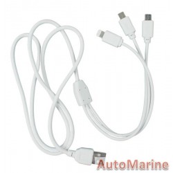 USB Charging Cable with 3 Type Fittings