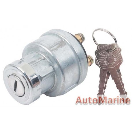 Universal Ignition Switch with Thick Barrel - 4 Terminal