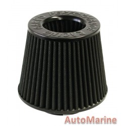 Open Top Cone Air FIlter - 76mm - Black